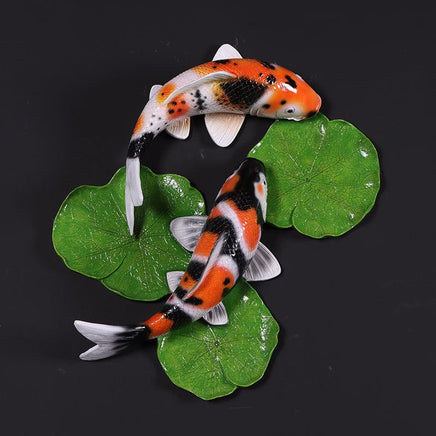 Yin Yang Koi Fish Wall Decor Statue - LM Treasures 