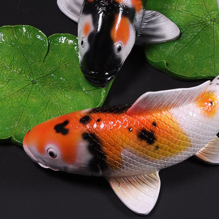 Yin Yang Koi Fish Wall Decor Statue - LM Treasures 