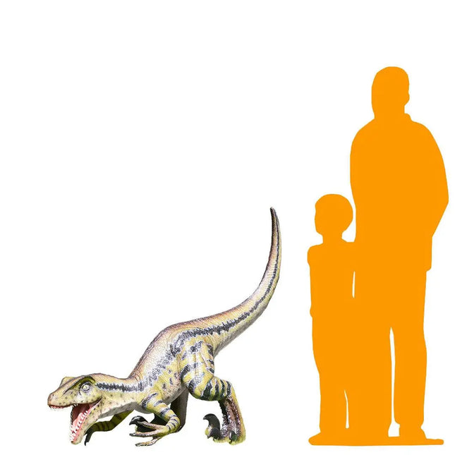 Velociraptor Baby Razor Dinosaur Life Size Statue LM Treasures - H