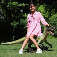 Velociraptor Baby Steel Dinosaur Life Size Statue - LM Treasures 