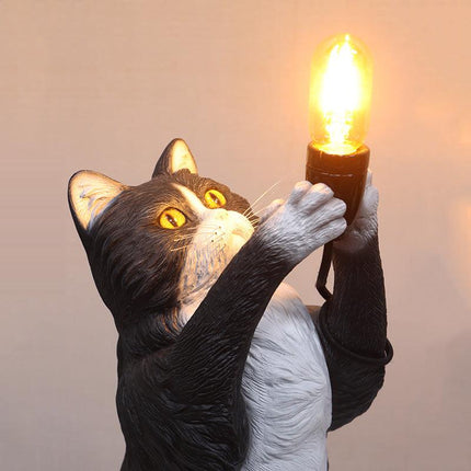 Maine Coon Cat Light Table Top Lamp Statue - LM Treasures 
