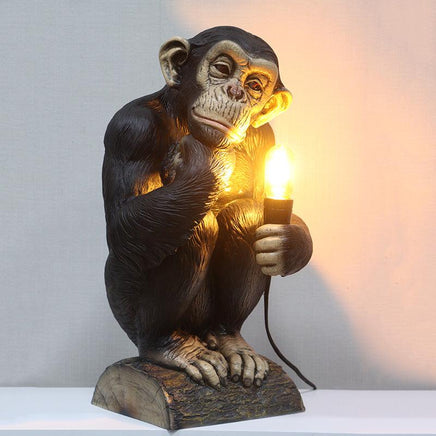 Monkey Chimp Light Table Top Statue - LM Treasures 