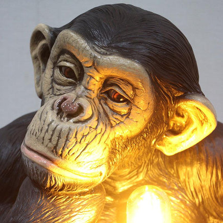 Monkey Chimp Light Table Top Statue - LM Treasures 