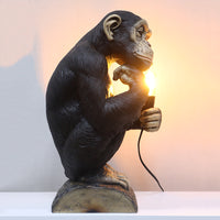 Monkey Chimp Light Table Top Statue - LM Treasures 