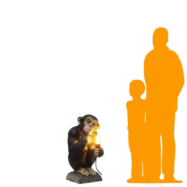 Monkey Chimp Light Table Top Statue LM Treasures - H