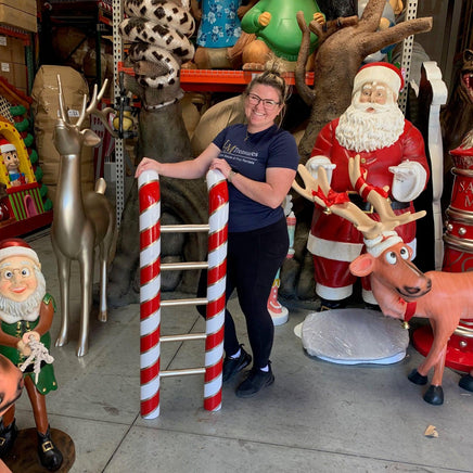 Candy Cane Ladder Over Sized Statue - LM Treasures 