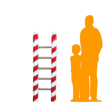 Candy Cane Ladder Over Sized Statue - LM Treasures 