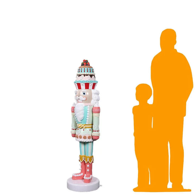 Small Pastel Nutcracker Candy Cake Statue LM Treasures - H