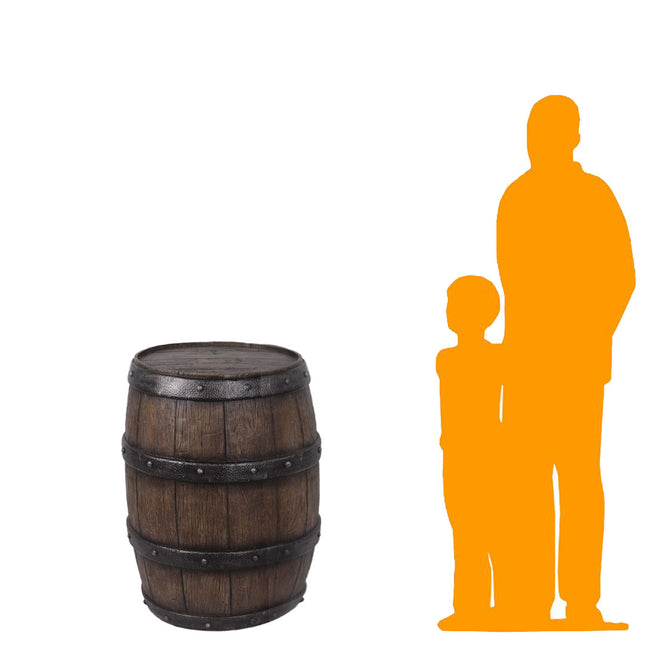Large Barrel Life Size Statue