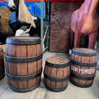 Small Barrel Life Size Statue