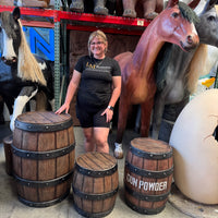 Medium Gunpowder Barrel Life Size Statue