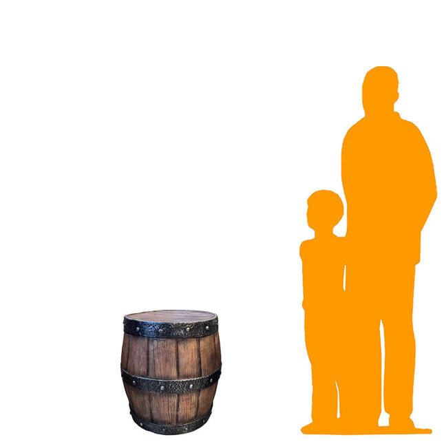 Small Barrel Life Size Statue