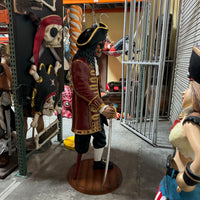 Pirate Captain Hook Wooden Leg Life Size Statue - LM Treasures 