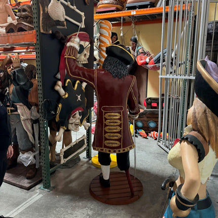 Pirate Captain Hook Wooden Leg Life Size Statue - LM Treasures 