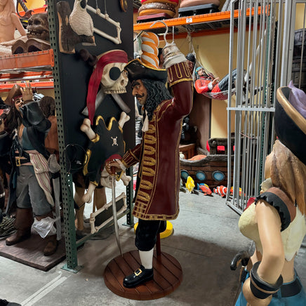 Pirate Captain Hook Wooden Leg Life Size Statue - LM Treasures 