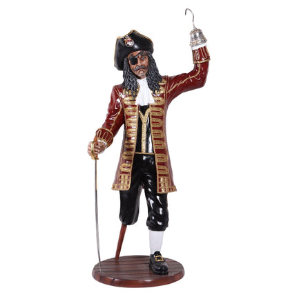 Pirate Captain Hook Wooden Leg Life Size Statue - LM Treasures 