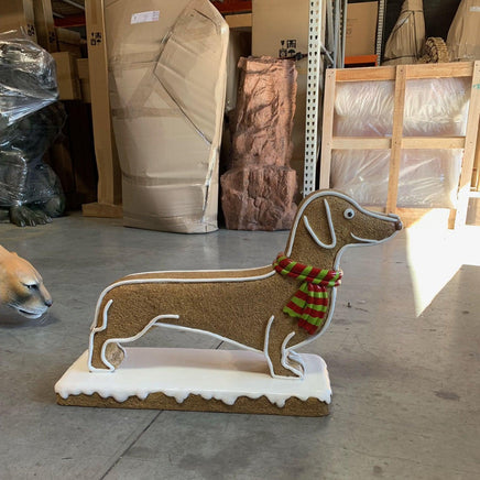 Dog Gingerbread Cookie Over Sized Statue - LM Treasures 