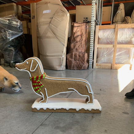 Dog Gingerbread Cookie Over Sized Statue - LM Treasures 