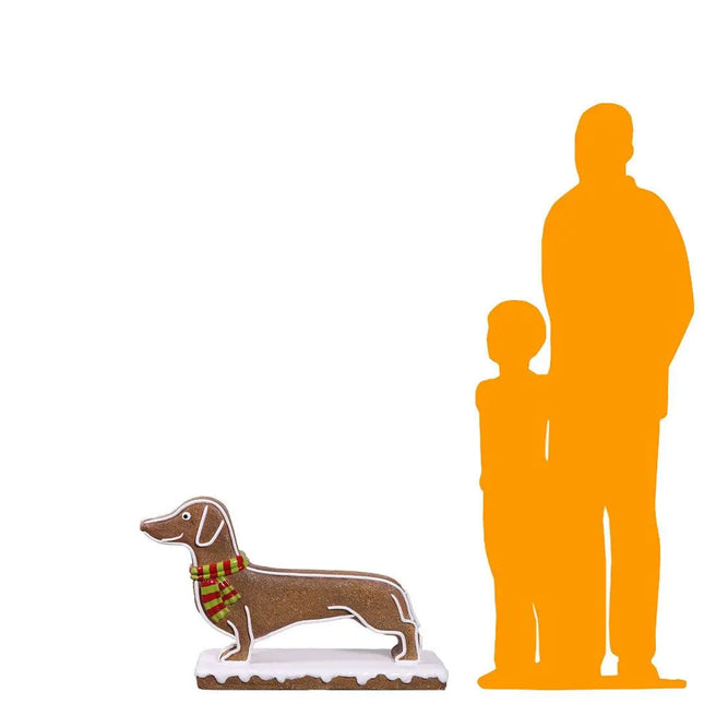 Dog Gingerbread Cookie Over Sized Statue LM Treasures - H
