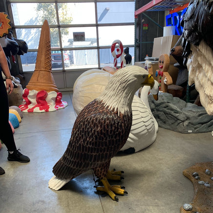 Standing Bald Eagle Life Size Statue - LM Treasures 