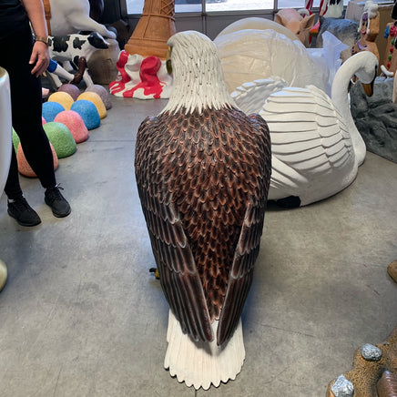 Standing Bald Eagle Life Size Statue - LM Treasures 