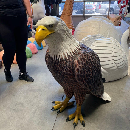 Standing Bald Eagle Life Size Statue - LM Treasures 