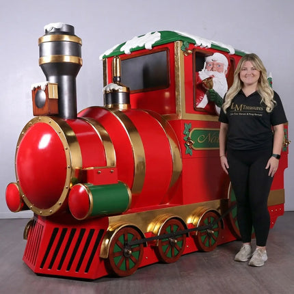 North Pole Express Train Locomotive Statue LM Treasures - H
