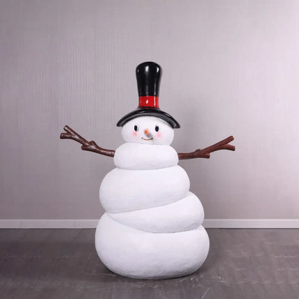 Festive Jolly Snowman Life Size Statue