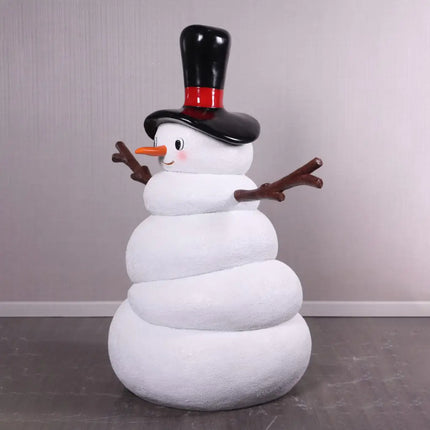 Festive Jolly Snowman Life Size Statue