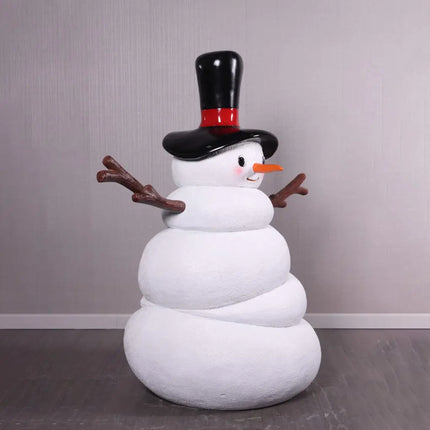 Festive Jolly Snowman Life Size Statue