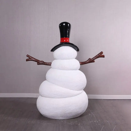 Festive Jolly Snowman Life Size Statue
