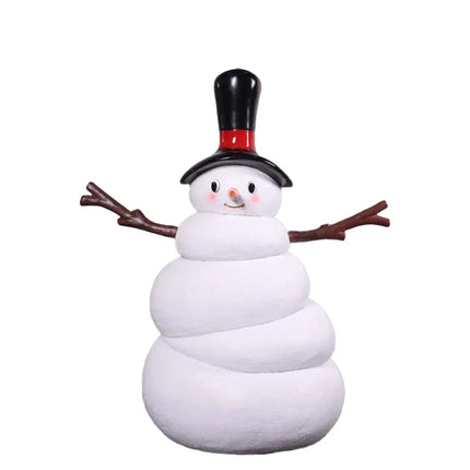 Festive Jolly Snowman Life Size Statue