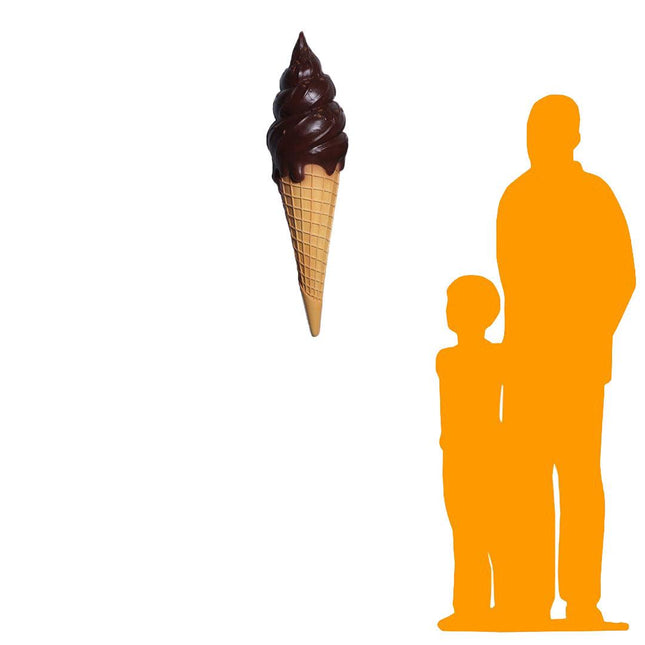 Hanging Chocolate Dipped Ice Cream Twist Statue - LM Treasures 