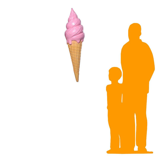 Hanging Strawberry Dipped Ice Cream Twist Statue - LM Treasures 