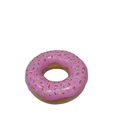 Large Donut Pink with Rainbow Sprinkles Statue - LM Treasures 