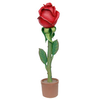 Large Rose In Pot Over Sized Flower Statue - LM Treasures 