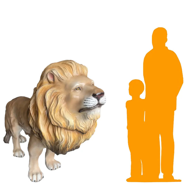 Lion King Walking Life Size Statue LM Treasures - A