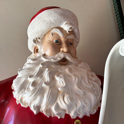 Giant Santa Claus With List Christmas Statue