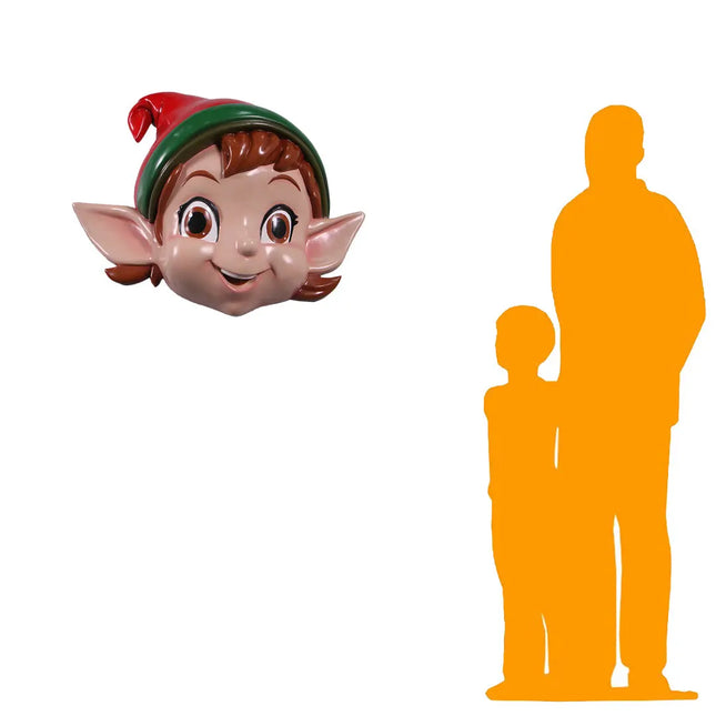 Comic Elf Girl Head Wall Decor Statue LM Treasures - H