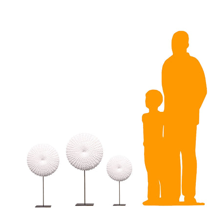 Medium Sea Urchin on Stand Fossil Statue