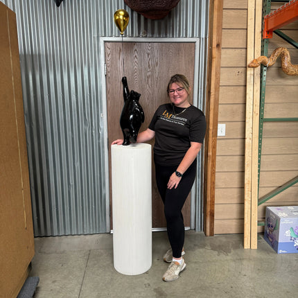 Black Bear with Balloon on Pedestal Statue LM Treasures - H