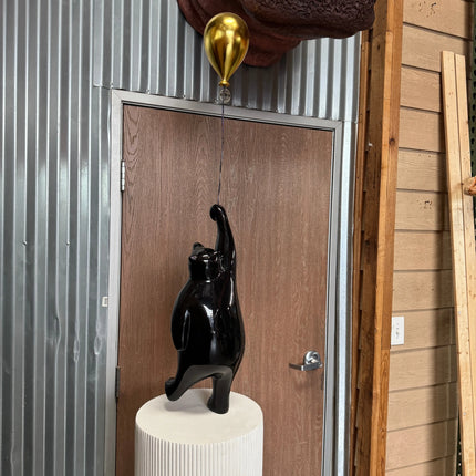 Black Bear with Balloon on Pedestal Statue LM Treasures - H