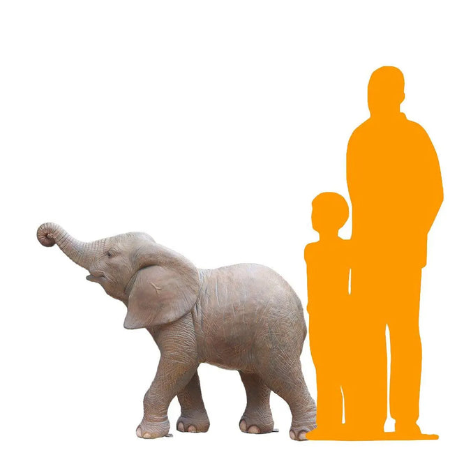 Walking Baby Elephant Calf Statue LM Treasures - H