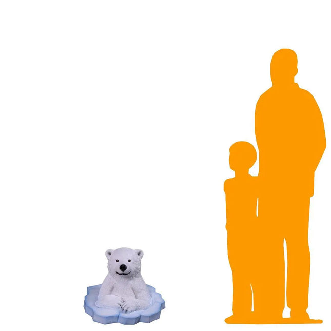 Peeking Baby Polar Bear Cub Statue LM Treasures - H