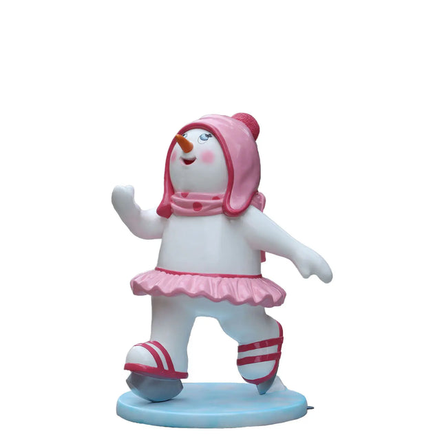 Ice Skating Snowman Girl Statue LM Treasures - H