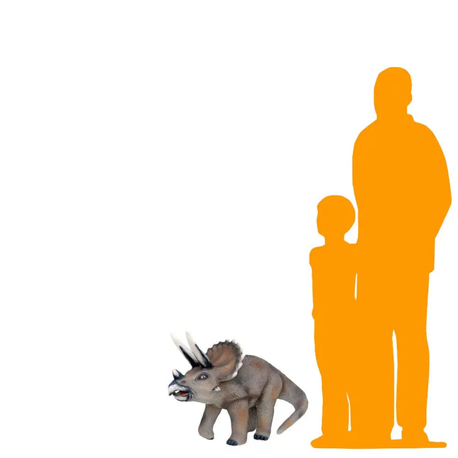 Small Walking Triceratops Dinosaur Statue LM Treasures - A