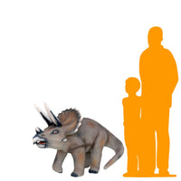 Medium Walking Triceratops Dinosaur Statue