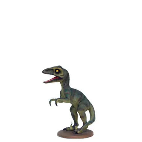 Small Green Baby Raptor Dinosaur Statue LM Treasures - A