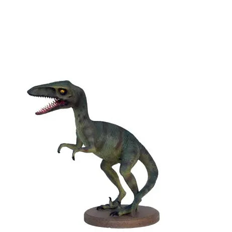 Green Baby Raptor Dinosaur Statue LM Treasures - A