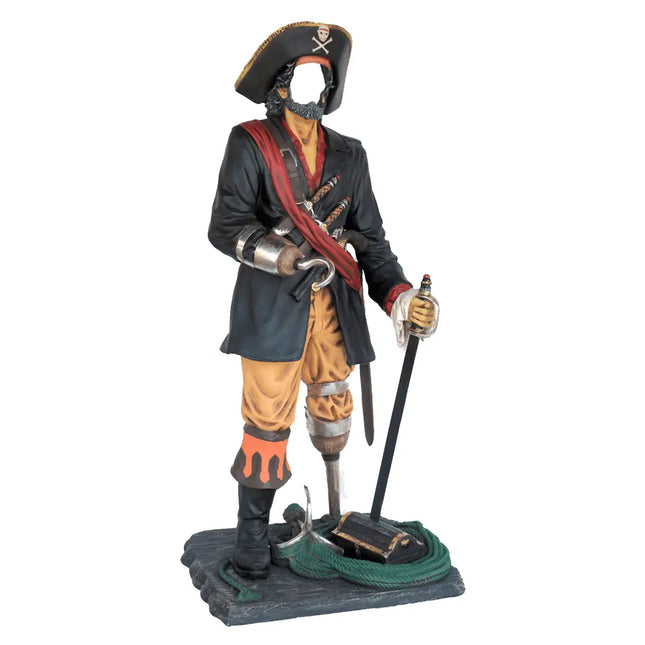 Pirate Captain Hook Photo Op Life Size Statue LM Treasures - A